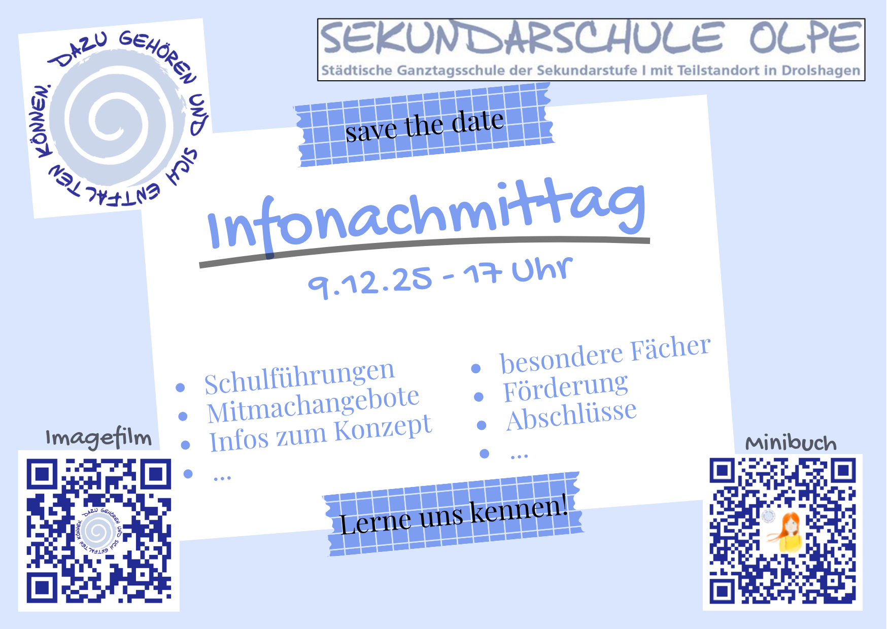 Mehr über den Artikel erfahren Save the date: Infonachmittag an der Sekundarschule Olpe